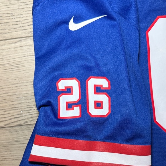 NIKE New York Giants Saquon Barkley NFL Jersey Kids Size Large 14-16 - Picture 8 of 11